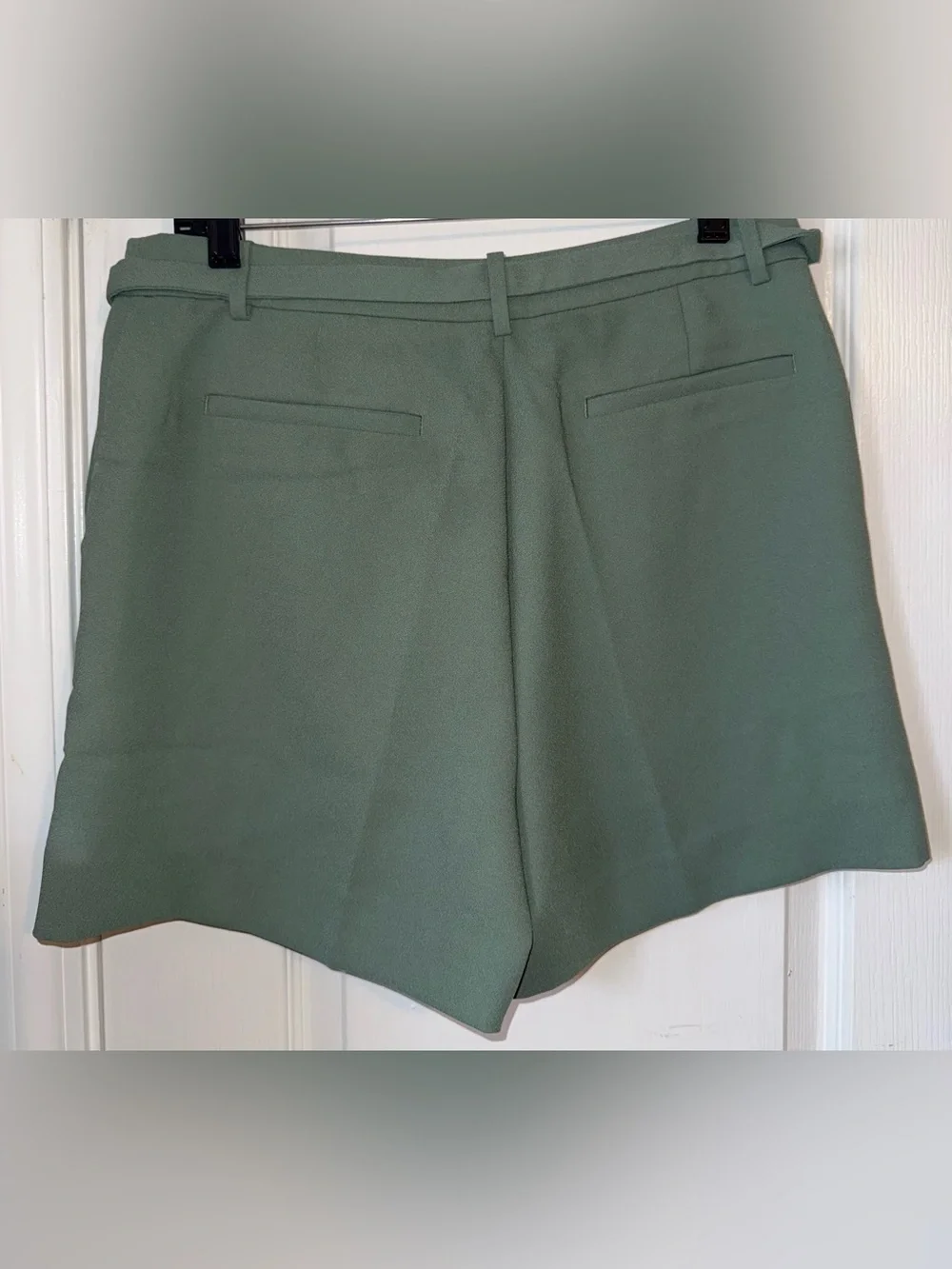 J.Crew Belted Crepe Shorts in Topiary Green NWT Size 10